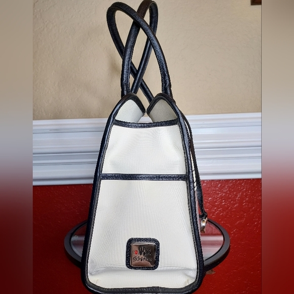 Brighton Celebrates Vera Limited Edition,Buff/Black Color Block Satchel. - Picture 4 of 13